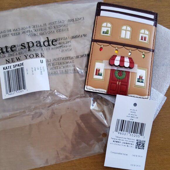 Kate Spade "Oh What Fun" New Credit Card Holder for the Holidays - Picture 1 of 4